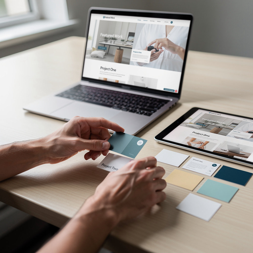 Manor of Living website design portfolio showcasing professional development projects for local businesses